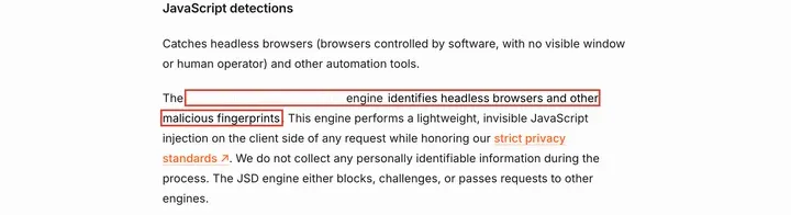 Cloudflare 机器人分数文档：JavaScript 检测识别无头浏览器和其他恶意指纹