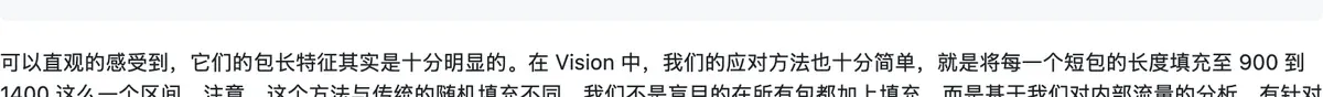 Vision 原理帖：将每一个短包的长度填充至 900 到 1400 这个区间