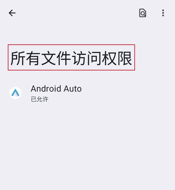 安卓设置：所有文件访问权限列表